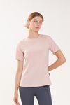 Cielcoco CLWT8094 All Day Short Sleeve Breathable Lightweight Activewear Workout T Shirt _ PEACH PINK _ Made in Korea